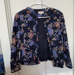 Navy and Floral Jacket